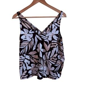 Old Navy Women's Medium Floral Print Tank Top V-Neck Sleeveless Blouse